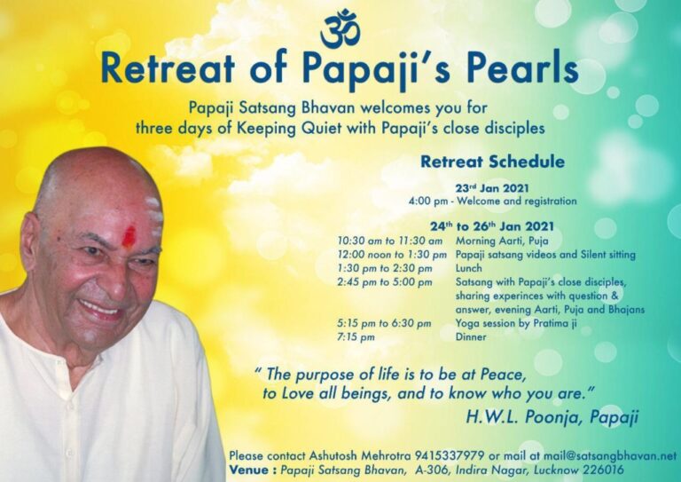 Retreat Of Papaji’s Pearls